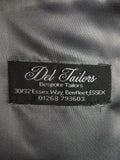 25/0972 immaculate british besoke tailor black herringbone wool morning suit 39 short