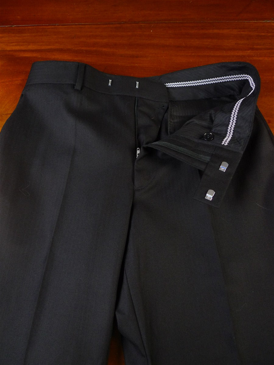 25/0972 immaculate british besoke tailor black herringbone wool morning suit 39 short