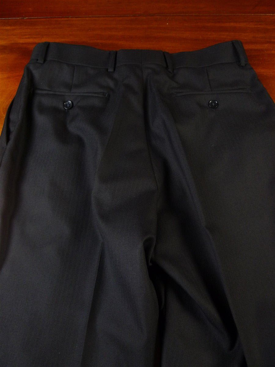 25/0972 immaculate british besoke tailor black herringbone wool morning suit 39 short