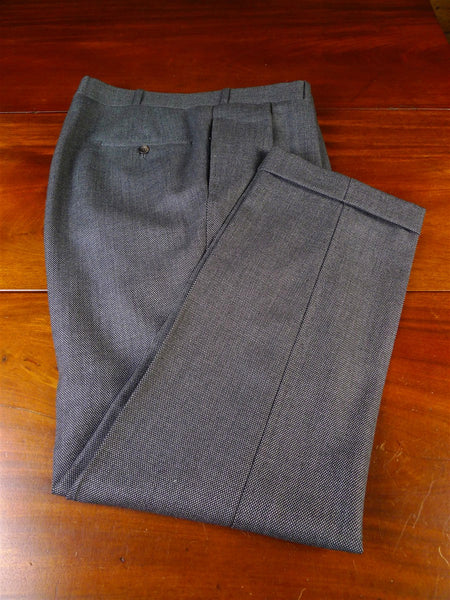 25/0985 immaculate meyer & mortimer 2018 savile row bespoke grey birds-eye weave trouser 39