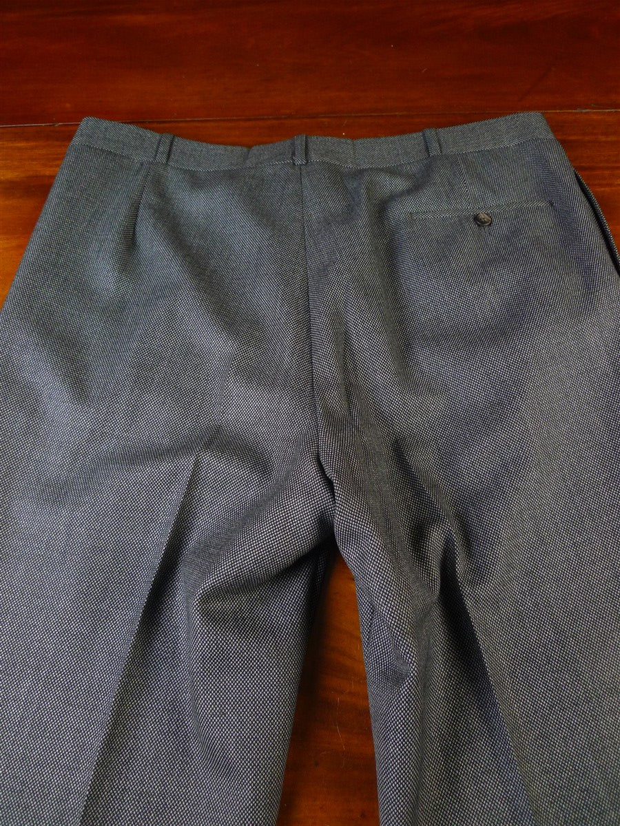 25/0985 immaculate meyer & mortimer 2018 savile row bespoke grey birds-eye weave trouser 39