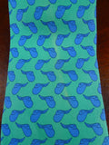 25/0957 hermes 1999 martell grand national green / blue saddle pattern silk tie 7173FA