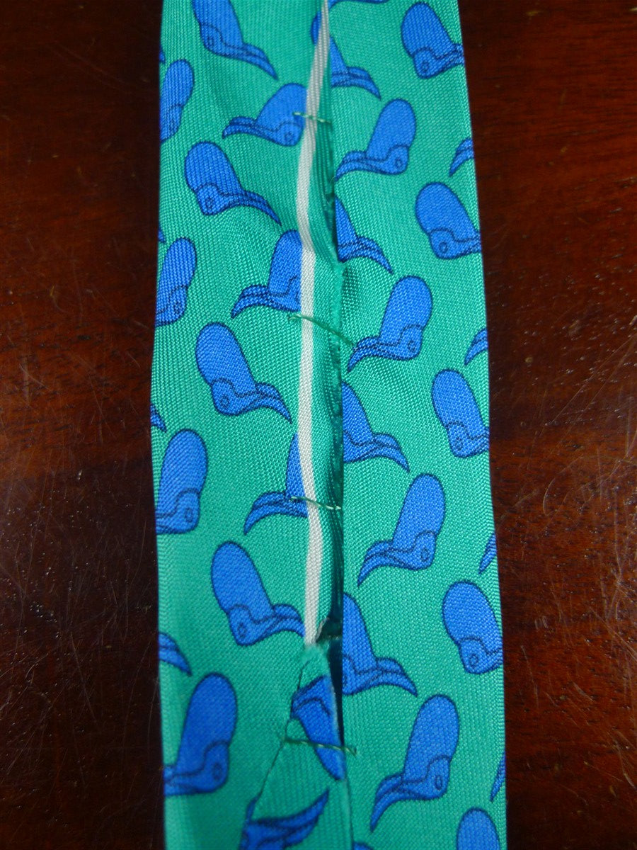 25/0957 hermes 1999 martell grand national green / blue saddle pattern silk tie 7173FA