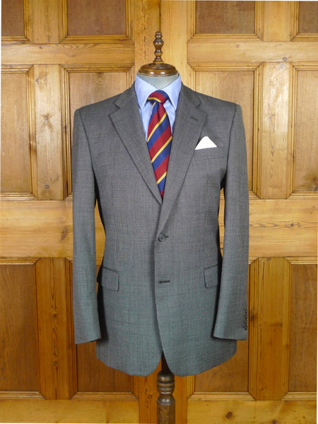 25/0989 immaculate jermyn street grey nailhead weave suit jacket sports blazer 42 long