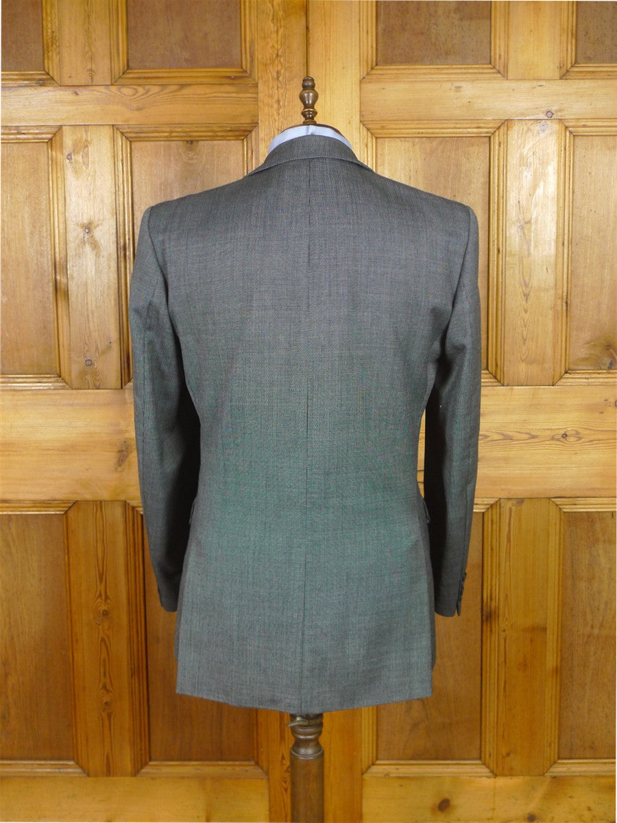 25/0989 immaculate jermyn street grey nailhead weave suit jacket sports blazer 42 long
