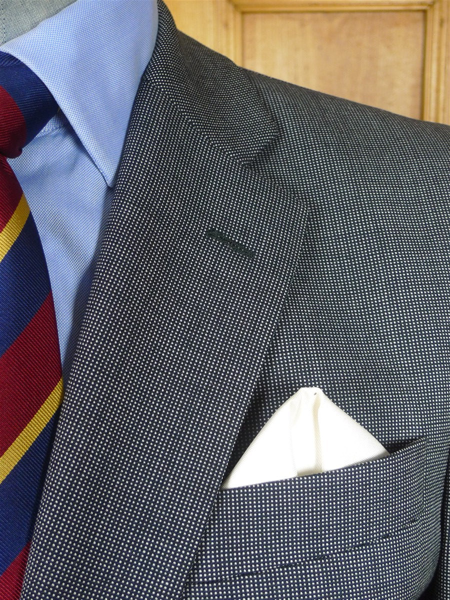 25/0989 immaculate jermyn street grey nailhead weave suit jacket sports blazer 42 long