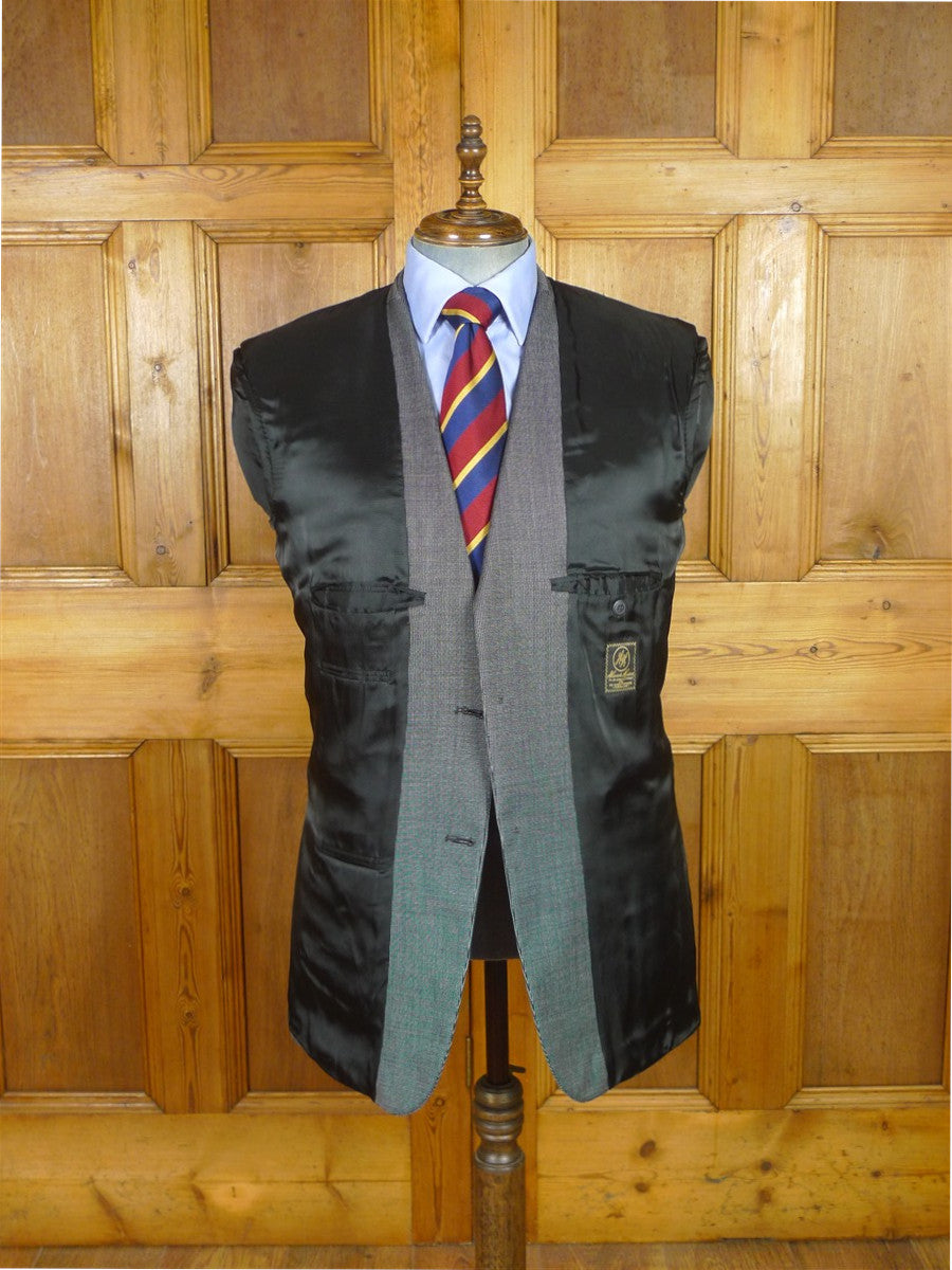 25/0989 immaculate jermyn street grey nailhead weave suit jacket sports blazer 42 long