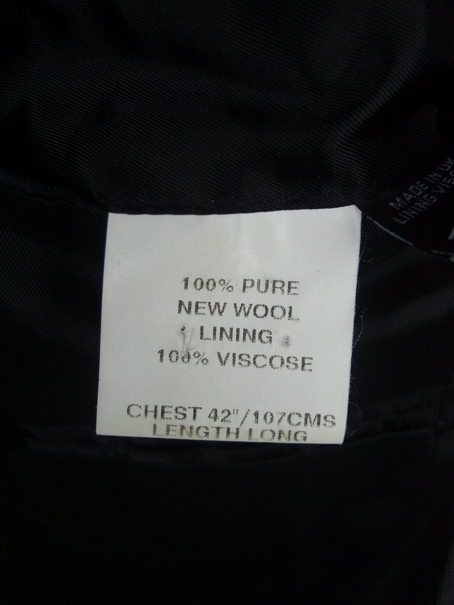 25/0989 immaculate jermyn street grey nailhead weave suit jacket sports blazer 42 long