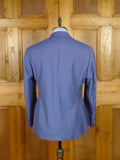 25/0991 immaculate crombie wool & linen lightweight summer boating blue stripe d/b blazer jacket 41 short