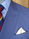 25/0991 immaculate crombie wool & linen lightweight summer boating blue stripe d/b blazer jacket 41 short
