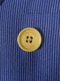 25/0991 immaculate crombie wool & linen lightweight summer boating blue stripe d/b blazer jacket 41 short