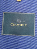 25/0991 immaculate crombie wool & linen lightweight summer boating blue stripe d/b blazer jacket 41 short