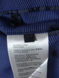 25/0991 immaculate crombie wool & linen lightweight summer boating blue stripe d/b blazer jacket 41 short