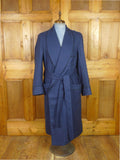 25/0995 immaculate budd piccadilly arcade blue herringbone wool dressing gown xl (rrp £795)