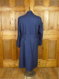 25/0995 immaculate budd piccadilly arcade blue herringbone wool dressing gown xl (rrp £795)
