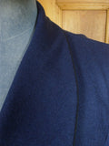 25/0995 immaculate budd piccadilly arcade blue herringbone wool dressing gown xl (rrp £795)