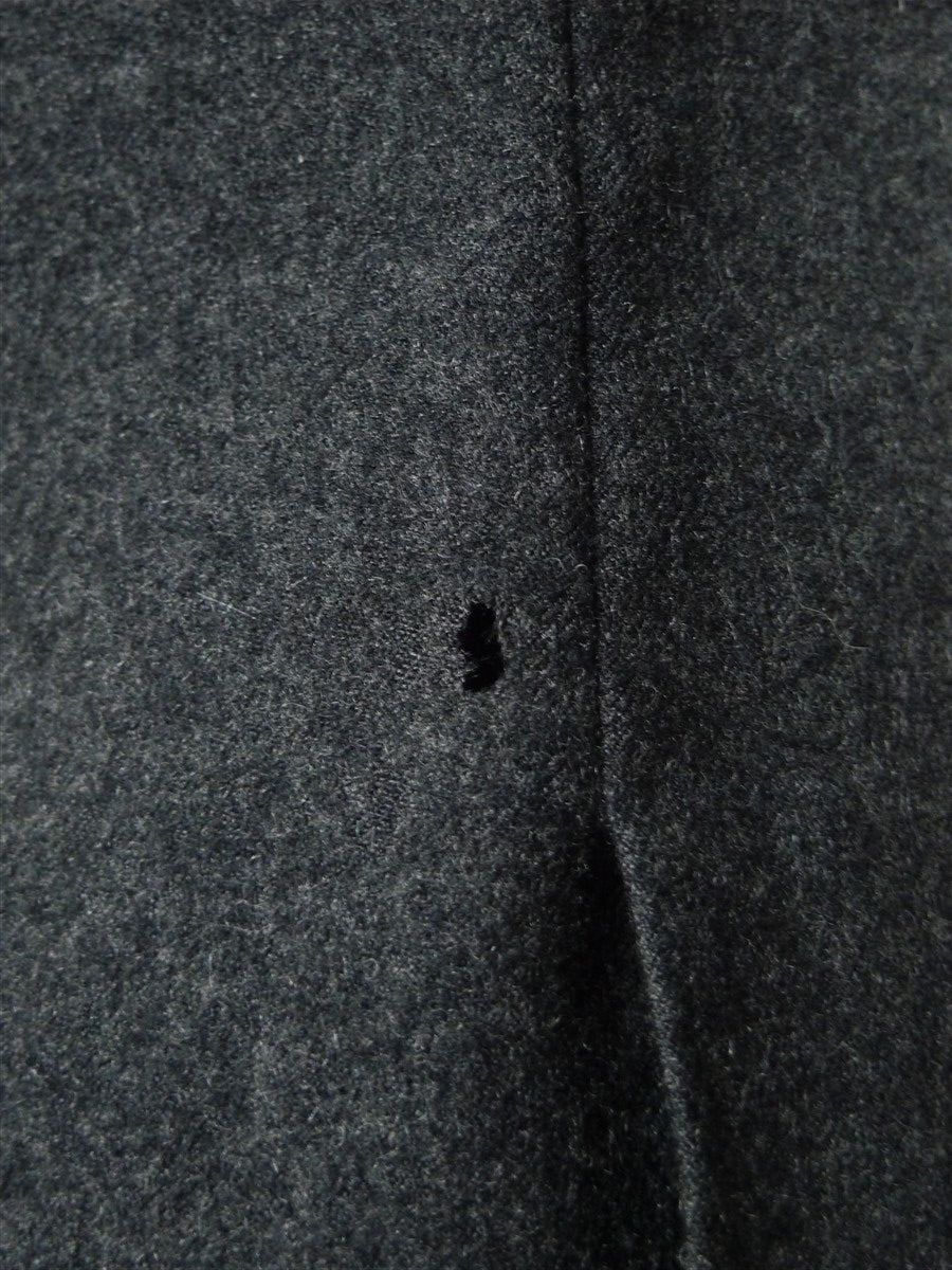 25/0992 savile row bespoke grey worsted flannel d/b suit jacket blazer 43 long