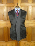 25/0992 savile row bespoke grey worsted flannel d/b suit jacket blazer 43 long