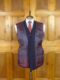 25/1003 wonderful genuine 1945 ww2 cc41 era navy royal blue stripe d/b worsted 3-piece de-mob suit 39 regular