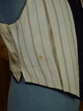25/1003 wonderful genuine 1945 ww2 cc41 era navy royal blue stripe d/b worsted 3-piece de-mob suit 39 regular