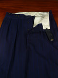 25/1003 wonderful genuine 1945 ww2 cc41 era navy royal blue stripe d/b worsted 3-piece de-mob suit 39 regular