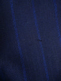 25/1003 wonderful genuine 1945 ww2 cc41 era navy royal blue stripe d/b worsted 3-piece de-mob suit 39 regular