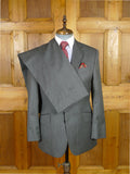 25/1000 immaculate bespoke holland & sherry light grey herringbone worsted suit 39 short
