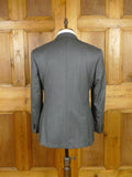 25/1000 immaculate bespoke holland & sherry light grey herringbone worsted suit 39 short