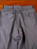 25/1000 immaculate bespoke holland & sherry light grey herringbone worsted suit 39 short