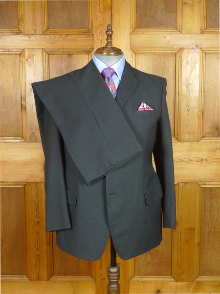 25/1001 vintage 1950s 1960s british heavyweight grey worsted suit 42 regular