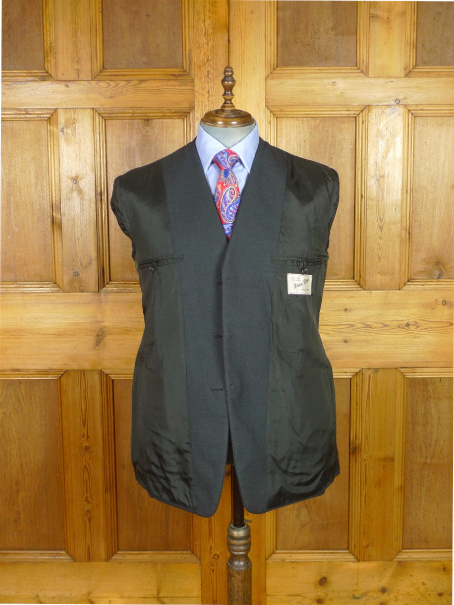 25/1001 vintage 1950s 1960s british heavyweight grey worsted suit 42 regular