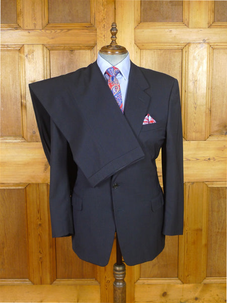 25/0998 vintage harrods dark blue wool suit 44 regular