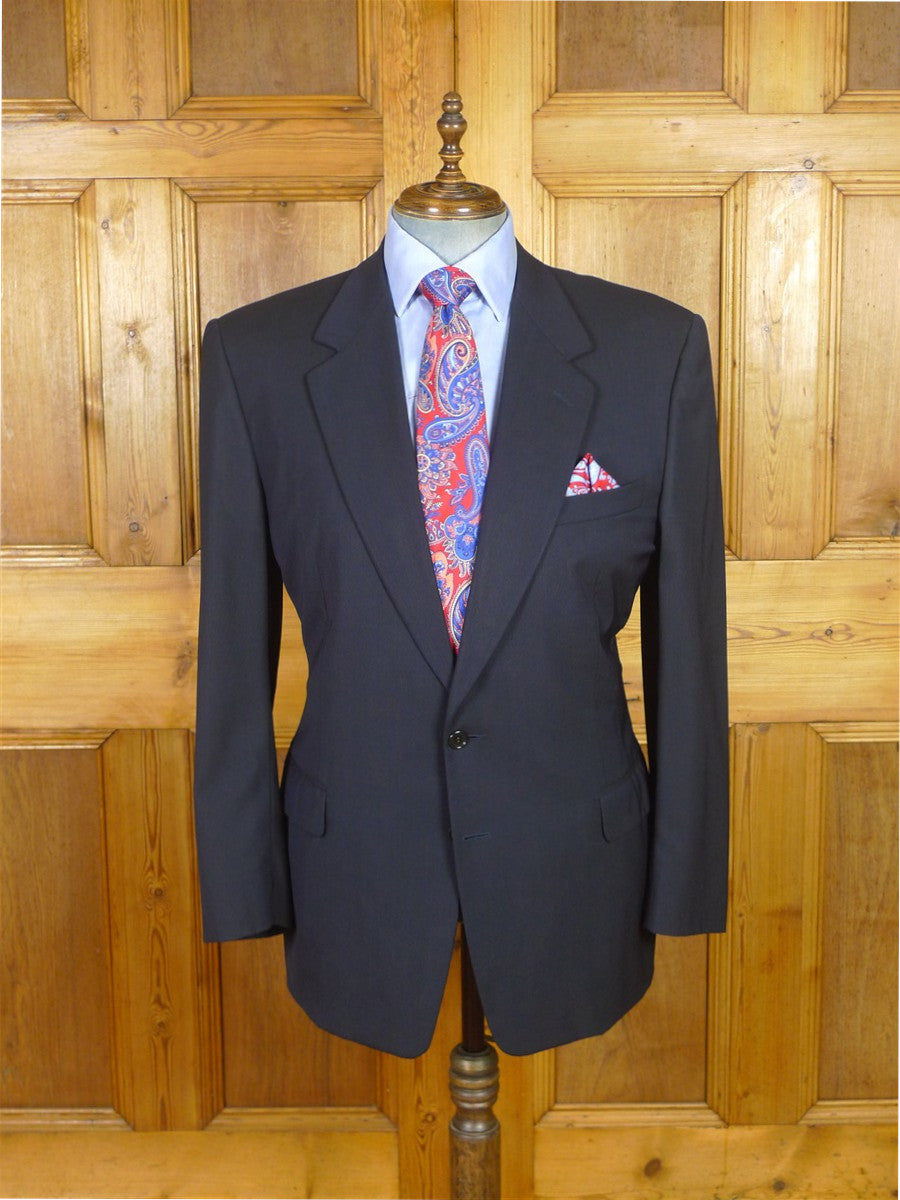 25/0998 vintage harrods dark blue wool suit 44 regular