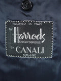 25/0998 vintage harrods dark blue wool suit 44 regular
