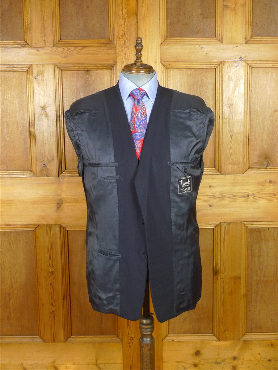 25/0998 vintage harrods dark blue wool suit 44 regular