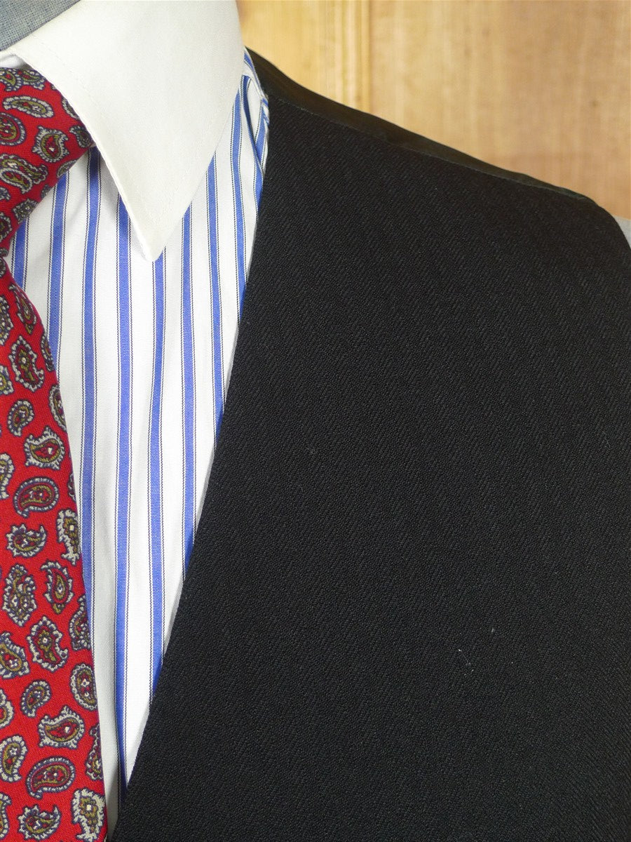 25/0983 near immaculate vintage black herringbone wool morning waistcoat 50