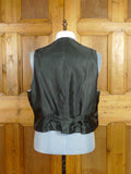 25/0983 near immaculate vintage black herringbone wool morning waistcoat 50