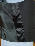 25/0983 near immaculate vintage black herringbone wool morning waistcoat 50