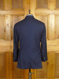 25/0996 immaculate 2018 anglo-italian hand made canvassed navy blue wool suit 40 short