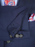 25/0996 immaculate 2018 anglo-italian hand made canvassed navy blue wool suit 40 short