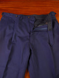 25/0996 immaculate 2018 anglo-italian hand made canvassed navy blue wool suit 40 short