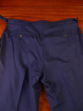25/0996 immaculate 2018 anglo-italian hand made canvassed navy blue wool suit 40 short