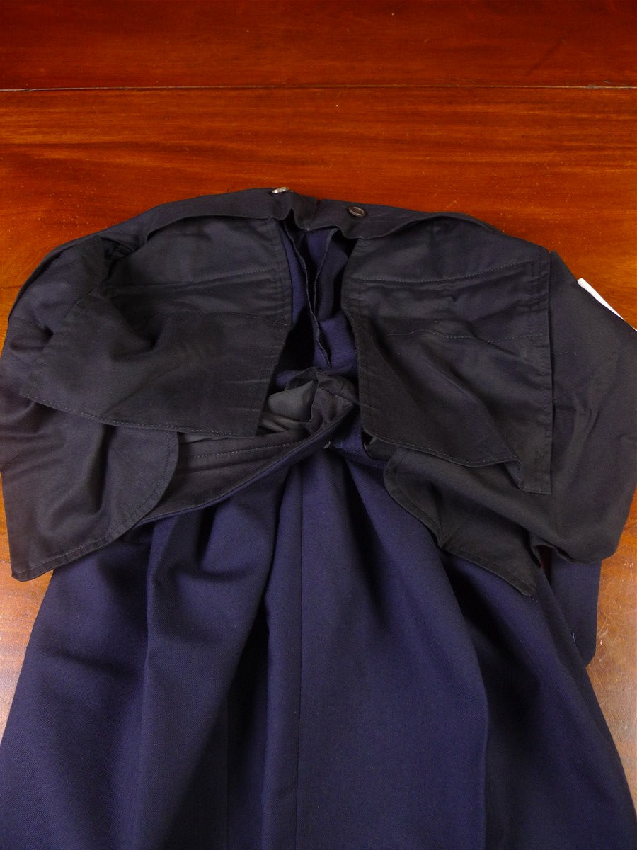 25/0996 immaculate 2018 anglo-italian hand made canvassed navy blue wool suit 40 short