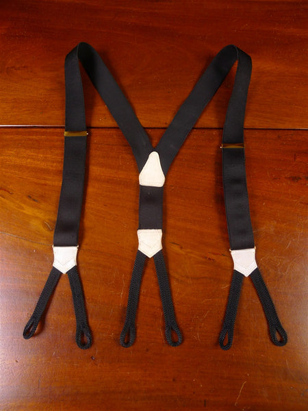 25/0982 vintage quality black woven elastic evening dress braces multifit