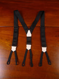 25/0982 vintage quality black woven elastic evening dress braces multifit