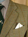 25/0988 bladen brown wp check tweed jacket 42 short