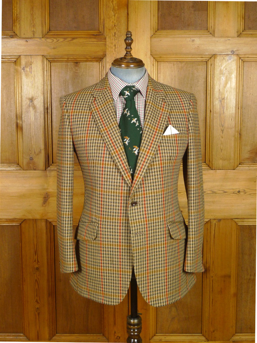 25/0987 vintage bladen gun check tweed sports jacket 41-42 regular