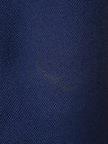 25/0994 vintage scottish navy blue wool twill dressing gown w/ red piping 42