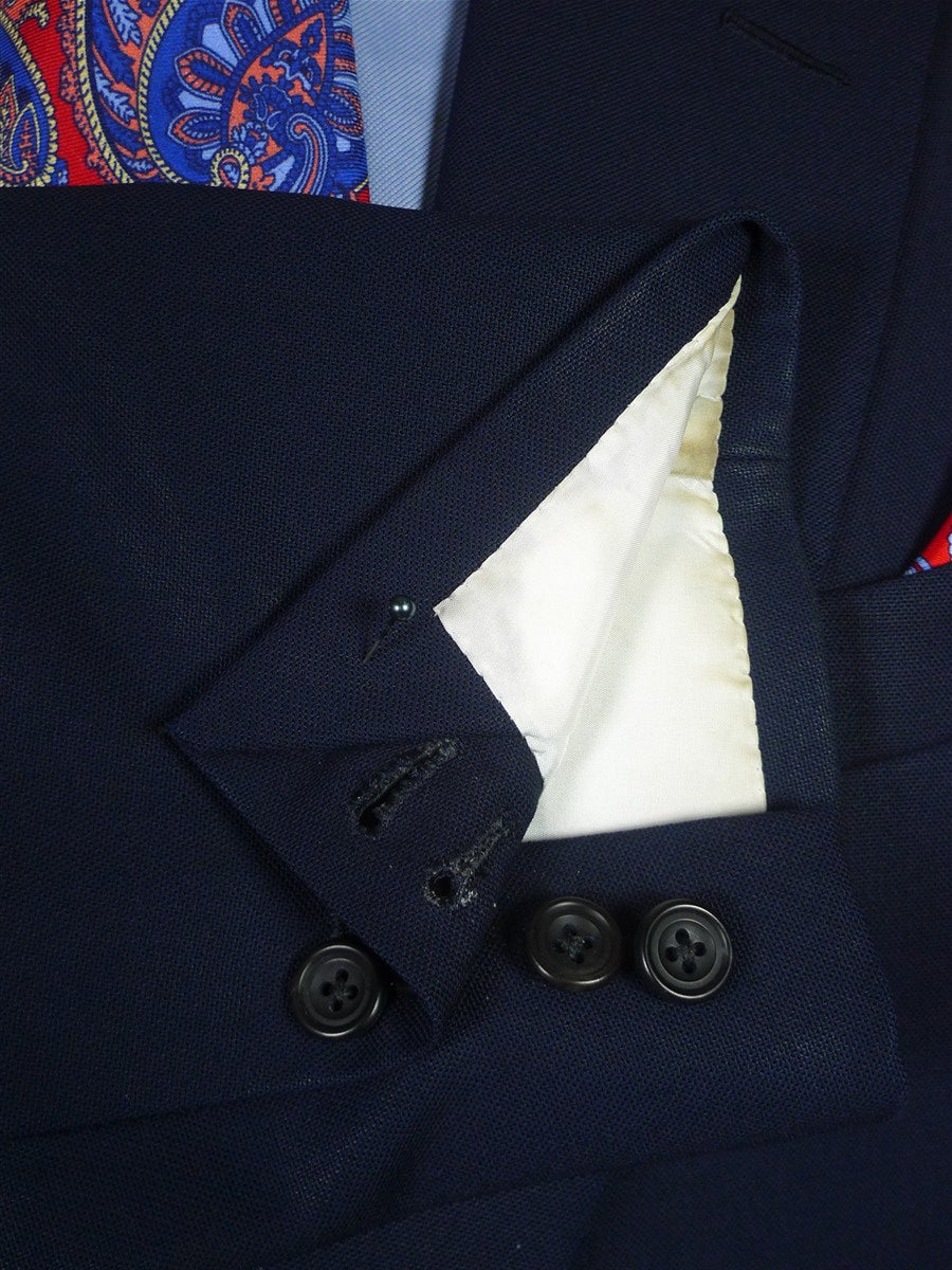 25/0993 welsh & jefferies 2009 savile row bespoke dark blue worsted & mohair suit jacket blazer 46-47 regular to long