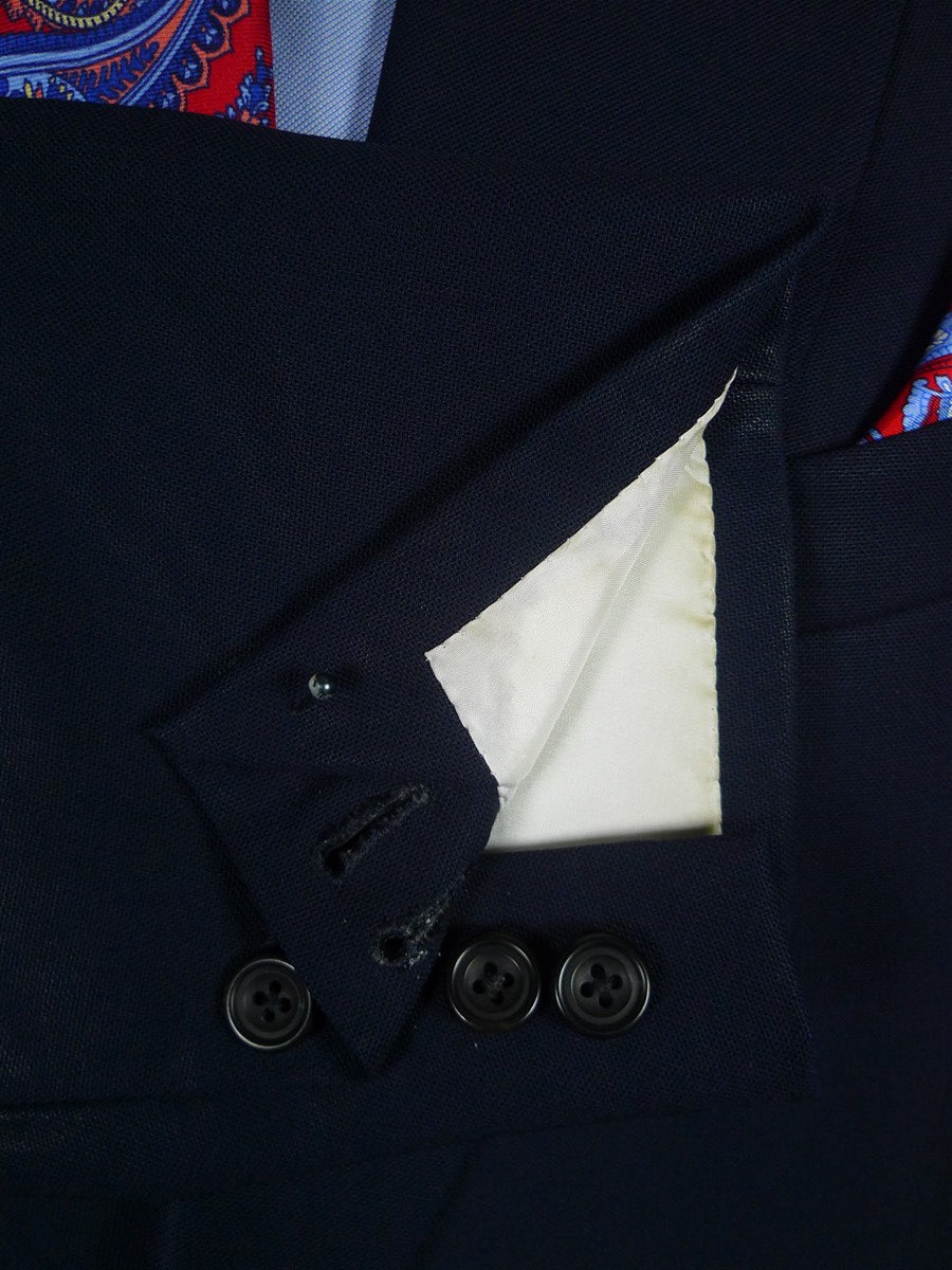 25/0993 welsh & jefferies 2009 savile row bespoke dark blue worsted & mohair suit jacket blazer 46-47 regular to long